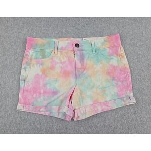 SO Jean Shorts Girls Size‎ 16 Mid Rise Denim Shortie Tie Dye Jeans Short NWT